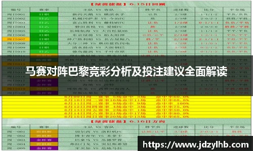 马赛对阵巴黎竞彩分析及投注建议全面解读